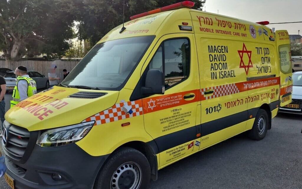 ניידת של מגן דוד אדום בזירה בבית שאן שבה גבר נדרס למוות, 26 בדצמבר 2025 (צילום: מד"א) ניידת של מגן דוד אדום בזירה בבית שאן שבה גבר נדרס למוות, 26 בדצמבר 2025 (צילום: מד"א)