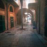השוק בעיר העתיקה של נצרת שומם לגמרי, אוקטובר 2025