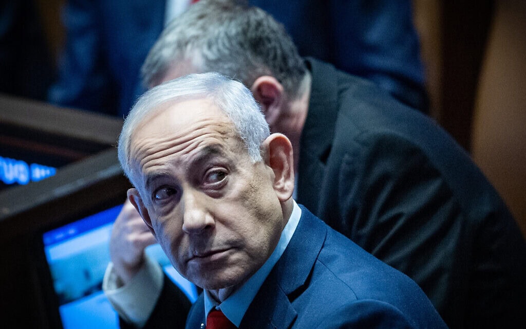 ראש הממשלה בנימין נתניהו במליאת הכנסת, 5 בינואר 2026 (צילום: יונתן זינדל/פלאש90) ראש הממשלה בנימין נתניהו במליאת הכנסת, 5 בינואר 2026 (צילום: יונתן זינדל/פלאש90)