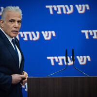 יאיר לפיד בישיבת סיעת יד עתיד, 23 בפברואר 2026 (צילום: יונתן זינדל/פלאש90) יאיר לפיד בישיבת סיעת יד עתיד, 23 בפברואר 2026 (צילום: יונתן זינדל/פלאש90)