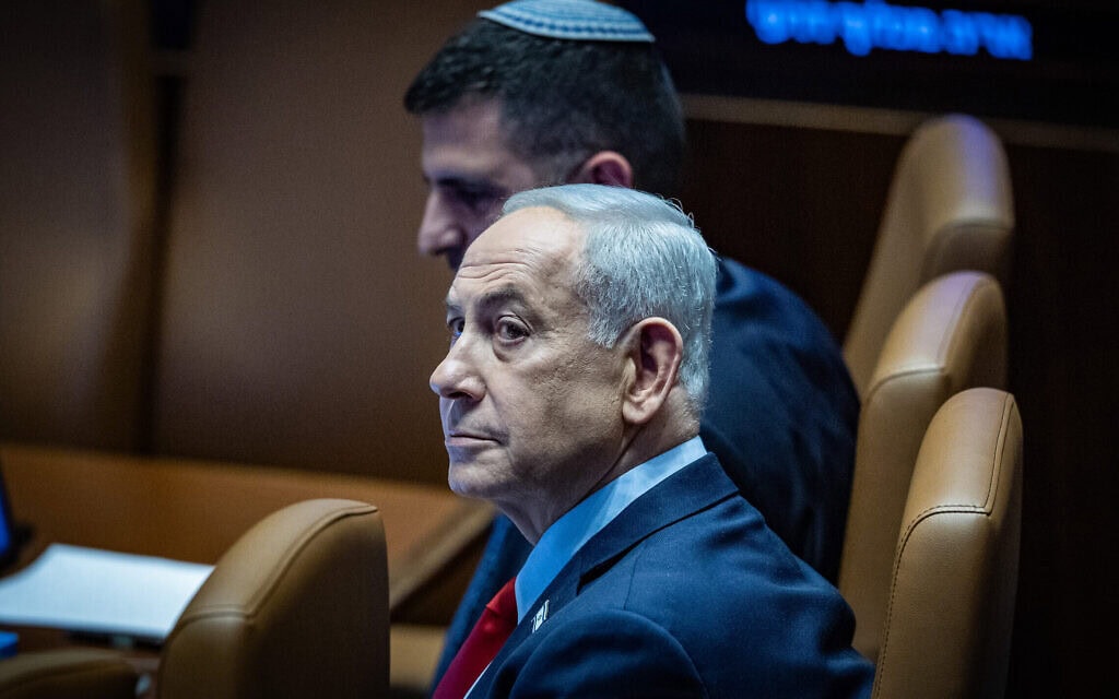 ראש הממשלה בנימין נתניהו במליאת הכנסת, 23 בפברואר 2026 (צילום: יונתן זינדל/פלאש90) ראש הממשלה בנימין נתניהו במליאת הכנסת, 23 בפברואר 2026 (צילום: יונתן זינדל/פלאש90)