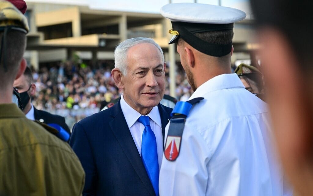 ראש הממשלה בנימין נתניהו בטקס סיום קורס קצינים בבית הספר לקצינים, 19 בפברואר 2026 (צילום: קובי גדעון / לע"מ) ראש הממשלה בנימין נתניהו בטקס סיום קורס קצינים בבית הספר לקצינים, 19 בפברואר 2026 (צילום: קובי גדעון / לע"מ)