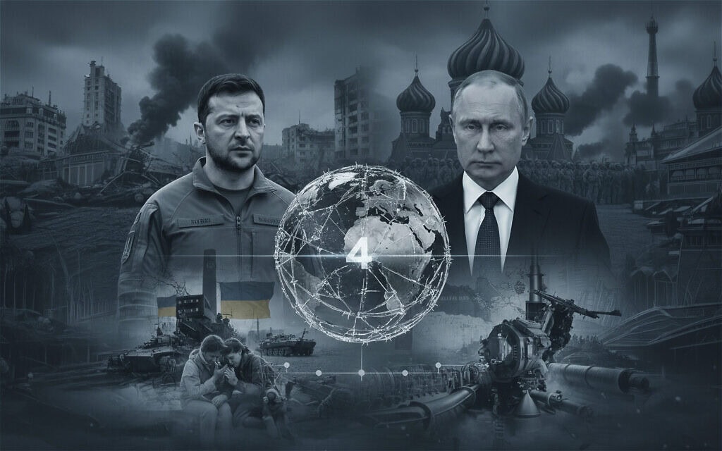 ארבע שנים למלחמת רוסיה-אוקראינה. אילוסטרציה (צילום: יצירת AI) ארבע שנים למלחמת רוסיה-אוקראינה. אילוסטרציה (צילום: יצירת AI)