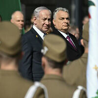 ראש הממשלה בנימין נתניהו וראש ממשלת הונגריה ויקטור אורבן בבודפשט, 3 באפריל 2025 (צילום: Attila KISBENEDEK / AFP) ראש הממשלה בנימין נתניהו וראש ממשלת הונגריה ויקטור אורבן בבודפשט, 3 באפריל 2025 (צילום: Attila KISBENEDEK / AFP)