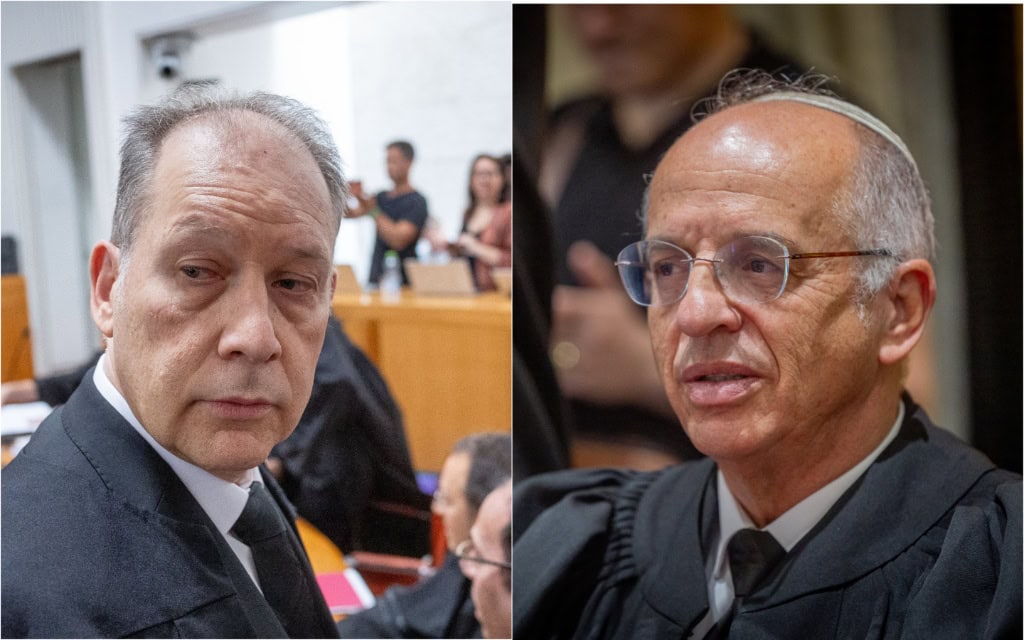 השופט נעם סולברג ועו"ד אילן בומבך (צילום: חיים גולדברג, יונתן זינדל/פלאש90, מונטז') השופט נעם סולברג ועו"ד אילן בומבך (צילום: חיים גולדברג, יונתן זינדל/פלאש90, מונטז')