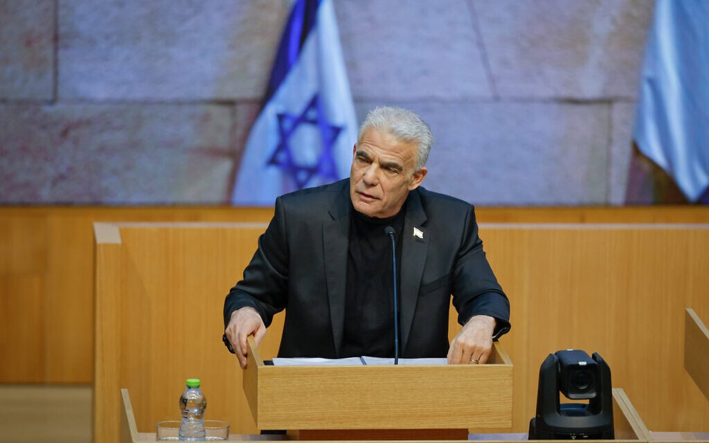 יו"ר האופוזיציה יאיר לפיד במליאת הכנסת לקראת ההצבעה על תקציב המדינה, 29 במרץ 2026 (צילום: נועם מושקוביץ/דוברות הכנסת) יו"ר האופוזיציה יאיר לפיד במליאת הכנסת לקראת ההצבעה על תקציב המדינה, 29 במרץ 2026 (צילום: נועם מושקוביץ/דוברות הכנסת)