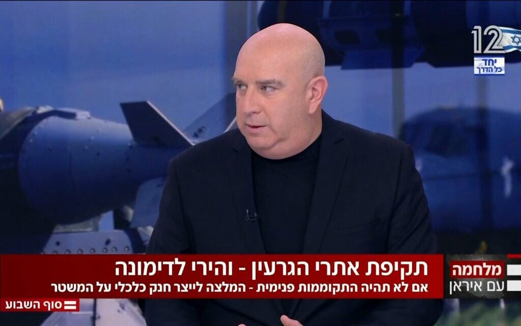 ניר דבורי ב"חדשות סוף השבוע", 21 במרץ 2026 (צילום: חדשות 12, צילום מסך) ניר דבורי ב"חדשות סוף השבוע", 21 במרץ 2026 (צילום: חדשות 12, צילום מסך)