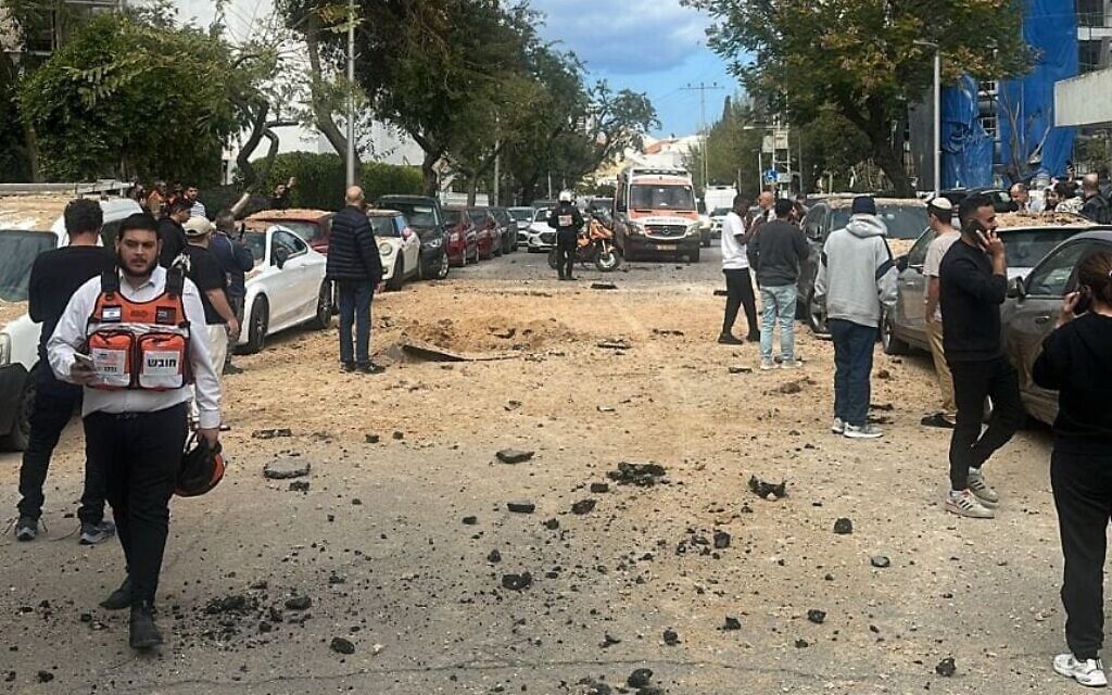 זירת נפילה באזור המרכז. 9 במרץ 2026 (צילום: איחוד הצלה)