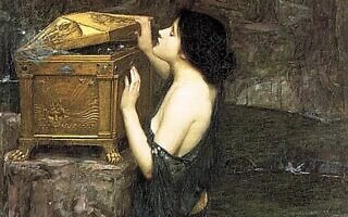 תיבת פנדורה (צילום: ציור: ג'ון ויליאם ווטרהאוס, ויקיפדיה) תיבת פנדורה (צילום: ציור: ג'ון ויליאם ווטרהאוס, ויקיפדיה)