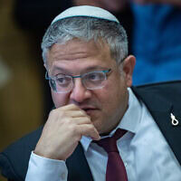 National Security Minister Itamar Ben Gvir and committee head MK Zvika Fogel attend a National Security committee meeting at the Knesset, the Israeli parliament on March 24, 2026. Photo by Yonatan Sindel/Flash90 *** Local Caption *** צביקה פוגל
איתמר בן גביר
השר לביטחון לאומי
ועדת לביטחון לאומי
כנסת
ביטחון
לאומי National Security Minister Itamar Ben Gvir and committee head MK Zvika Fogel attend a National Security committee meeting at the Knesset, the Israeli parliament on March 24, 2026. Photo by Yonatan Sindel/Flash90 *** Local Caption *** צביקה פוגל
איתמר בן גביר
השר לביטחון לאומי
ועדת לביטחון לאומי
כנסת
ביטחון
לאומי