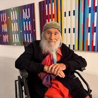 האומן יעקב אגם מקבל את פרס ישראל בטקס פרטי במוזאון יעקב אגם בראשון לציון, 20 באפריל 2026