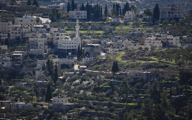 מבט על הכפר הפלסטיני בתיר, על הטראסות העתיקות ומערכת ההשקיה, 19 בפברואר 2017