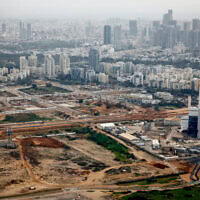 מבט אווירי על אזור שדה דוב בתל אביב, ינואר 2026