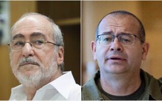 המזכיר הצבאי של ראש הממשלה רומן גופמן; נשיא בית המשפט העליון בדימוס השופט אשר גרוניס (צילום: יונתן זינדל/פלאש90, מונטז') המזכיר הצבאי של ראש הממשלה רומן גופמן; נשיא בית המשפט העליון בדימוס השופט אשר גרוניס (צילום: יונתן זינדל/פלאש90, מונטז')