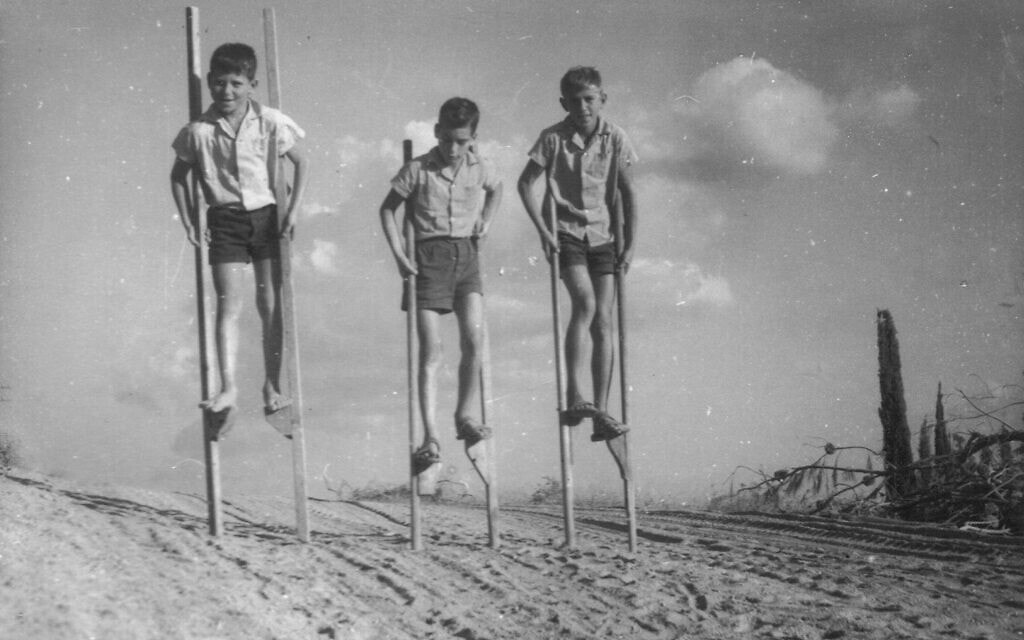 ילדים על קביים בקיבוץ שריד בשדות עמק יזרעאל, 1930-1940 (צילום: מקור: ויקישיתוף) ילדים על קביים בקיבוץ שריד בשדות עמק יזרעאל, 1930-1940 (צילום: מקור: ויקישיתוף)