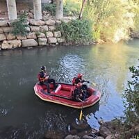 חיפושים אחרי שתי נערות שנסחפו בנהר הירדן. 27 ביוני 2026 (צילום: כבאות והצלה לישראל) חיפושים אחרי שתי נערות שנסחפו בנהר הירדן. 27 ביוני 2026 (צילום: כבאות והצלה לישראל)