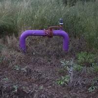 אילוסטרציה: צינור מים להעברת מי קולחין בשדות כפר ברוך, מושב בעמק יזרעאל, 14 באפריל 2017
