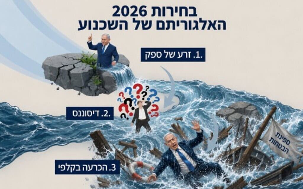 כשהקונספציה טובעת, העובדות מדברות: שלושת השלבים שמעבירים את הבוחר הלא-מוכרע מאידאולוגיה קשיחה למסלול מחדש בקלפי (צילום: יצירת AI של אבי בן הר) כשהקונספציה טובעת, העובדות מדברות: שלושת השלבים שמעבירים את הבוחר הלא-מוכרע מאידאולוגיה קשיחה למסלול מחדש בקלפי (צילום: יצירת AI של אבי בן הר)