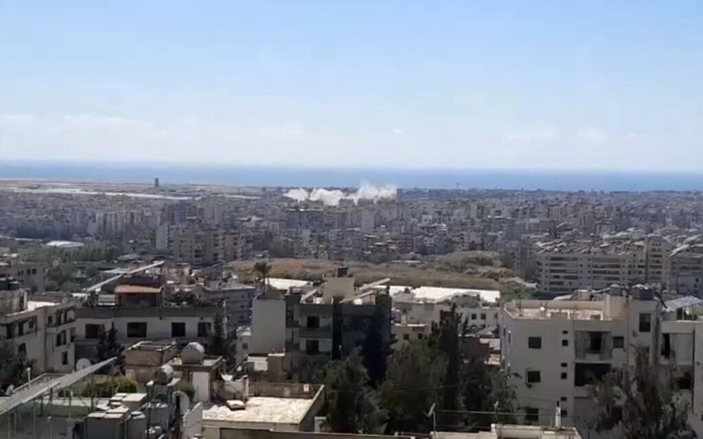 תקיפה בביירות, 7 ביוני 2026 (צילום: צילום מסך)