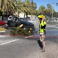 גבר נהרג בפיצוץ רכב בקריית חיים, צפונית לחיפה, 30 ביוני 2026 (צילום: מד"א) גבר נהרג בפיצוץ רכב בקריית חיים, צפונית לחיפה, 30 ביוני 2026 (צילום: מד"א)