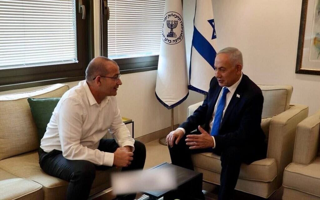 בנימין נתניהו קיים פגישת עבודה ראשונה עם ראש המוסד רומן גופמן במטה המוסד, 217 ביוני 2026 בנימין נתניהו קיים פגישת עבודה ראשונה עם ראש המוסד רומן גופמן במטה המוסד, 217 ביוני 2026