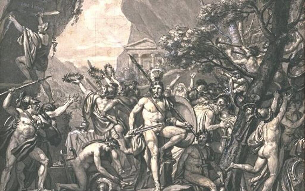 צבאה של ספרטה העתיקה (צילום: ציור של ז'ק לואי דוד. צילום הציור: Louvre. אושר לשימוש חופשי במסגרת Public Domain) צבאה של ספרטה העתיקה (צילום: ציור של ז'ק לואי דוד. צילום הציור: Louvre. אושר לשימוש חופשי במסגרת Public Domain)