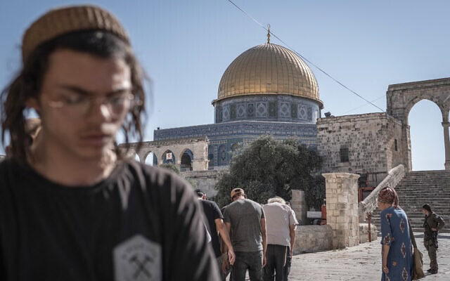 ישראלים במתחם מסגד אל-אקצא ביום תשעה באב, שבו מצוין חורבן בית המקדש הראשון והשני בירושלים בידי הבבלים והרומאים בעת העתיקה. 23 ביולי 2026 (צילום: ilia YEFIMOVICH / AFP) ישראלים במתחם מסגד אל-אקצא ביום תשעה באב, שבו מצוין חורבן בית המקדש הראשון והשני בירושלים בידי הבבלים והרומאים בעת העתיקה. 23 ביולי 2026 (צילום: ilia YEFIMOVICH / AFP)