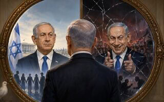 אילוסטרציה: נתניהו "המאחד" מול נתניהו המפלג (צילום: יצירת AI) אילוסטרציה: נתניהו "המאחד" מול נתניהו המפלג (צילום: יצירת AI)