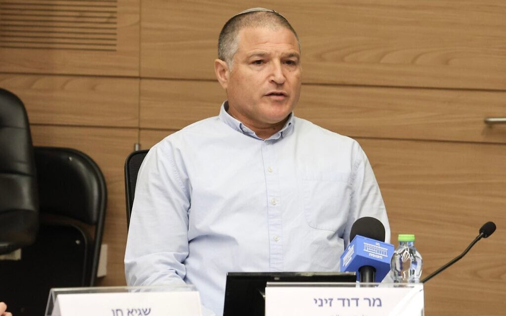 ראש שירות הביטחון הכללי דוד זיני בישיבה של ועדת המשנה למודיעין  בכנסת, 27 ביולי 2026 (צילום: דני שם טוב, דוברות הכנסת)