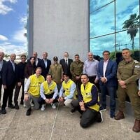 חברי משלחת הסיוע הישראלית בוונצואלה, 1 ביולי 2026 (צילום: דובר צה"ל) חברי משלחת הסיוע הישראלית בוונצואלה, 1 ביולי 2026 (צילום: דובר צה"ל)