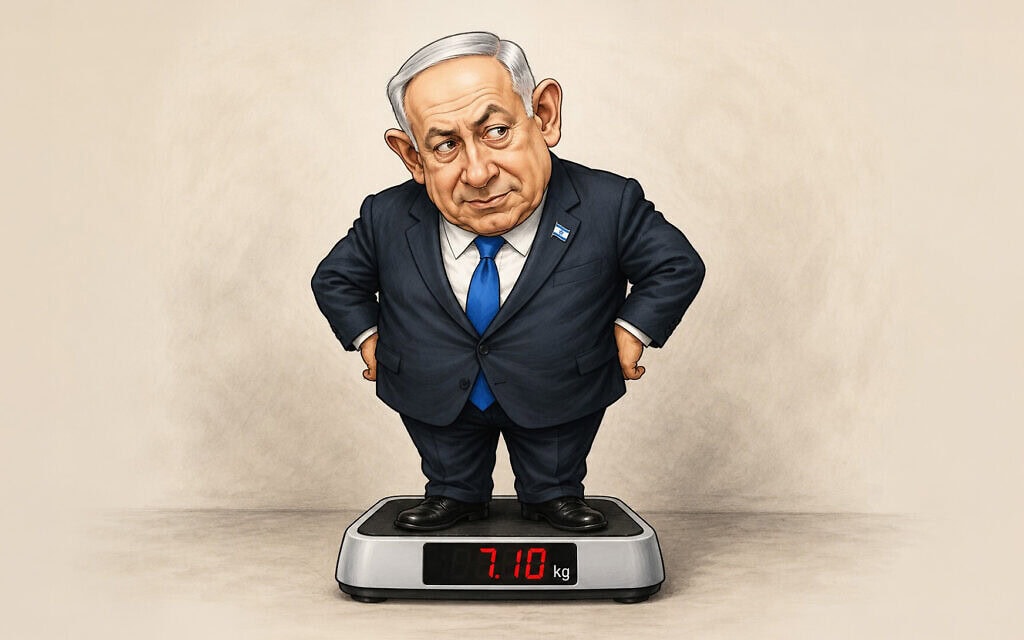 ראש הממשלה בנימין נתניהו ירד במשקל. אילוסטרציה (צילום: יצירת AI) ראש הממשלה בנימין נתניהו ירד במשקל. אילוסטרציה (צילום: יצירת AI)