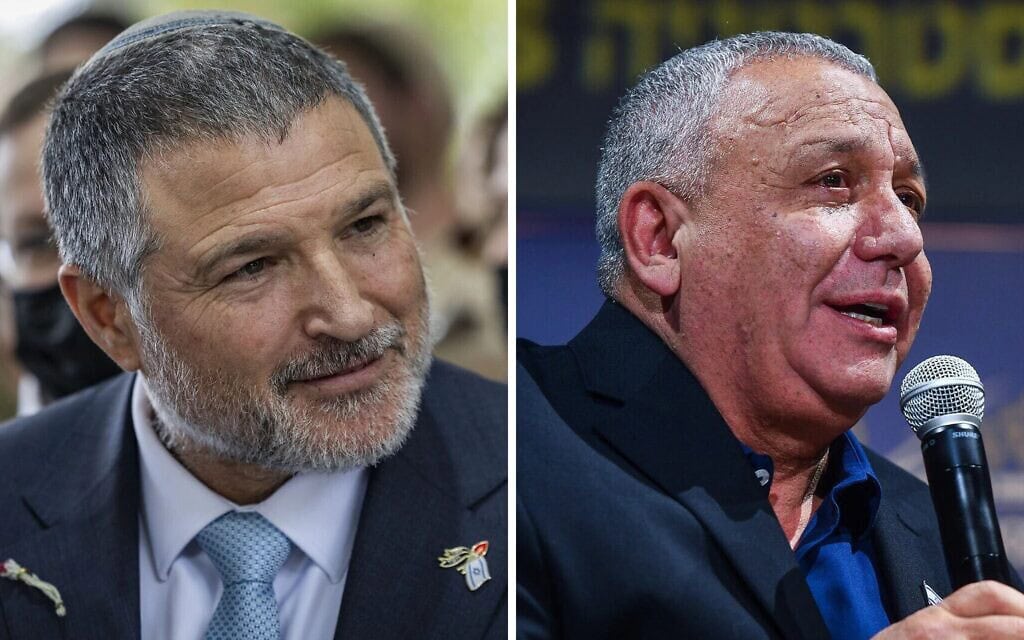 יושב ראש ישר! גדי איזנקוט (מימין) וראש שירות הביטחון הכללי דוד זיני (צילום: חיים גולדברג, אבשלום ששוני, פלאש90)