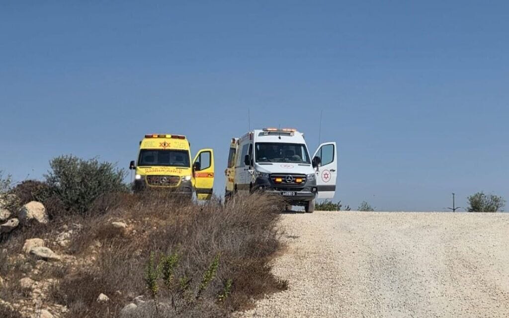 זירת פיגוע דקירה בגדה. 7 בספטמבר 2026 (צילום: תיעוד מבצעי מד״א) זירת פיגוע דקירה בגדה. 7 בספטמבר 2026 (צילום: תיעוד מבצעי מד״א)