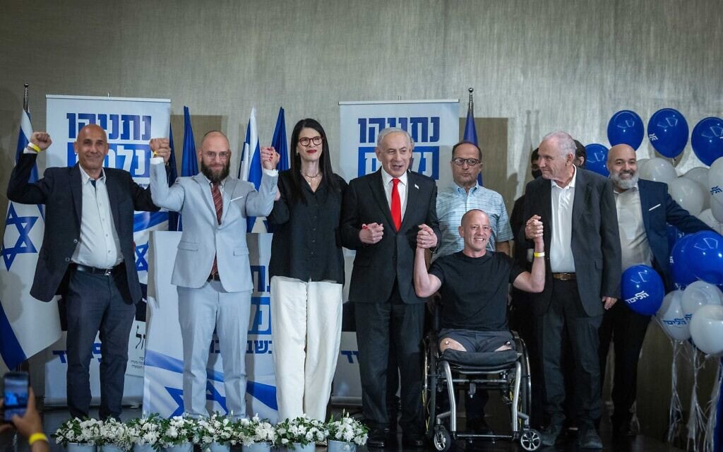 ראש הממשלה בנימין נתניהו מציג את המצטרפים החדשים לרשימת הליכוד לקראת הבחירות הקרובות, ירושלים, 8 בספטמבר 2026 (צילום: חיים גולדברג/פלאש90)