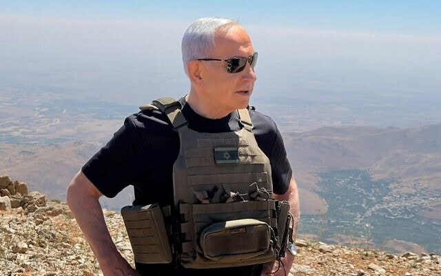 ראש הממשלה בנימין נתניהו בשטח סוריה שעליו השתלטה ישראל בשלהי 2024, 9 בספטמבר 2026 (צילום: דוברות ראש הממשלה) ראש הממשלה בנימין נתניהו בשטח סוריה שעליו השתלטה ישראל בשלהי 2024, 9 בספטמבר 2026 (צילום: דוברות ראש הממשלה)