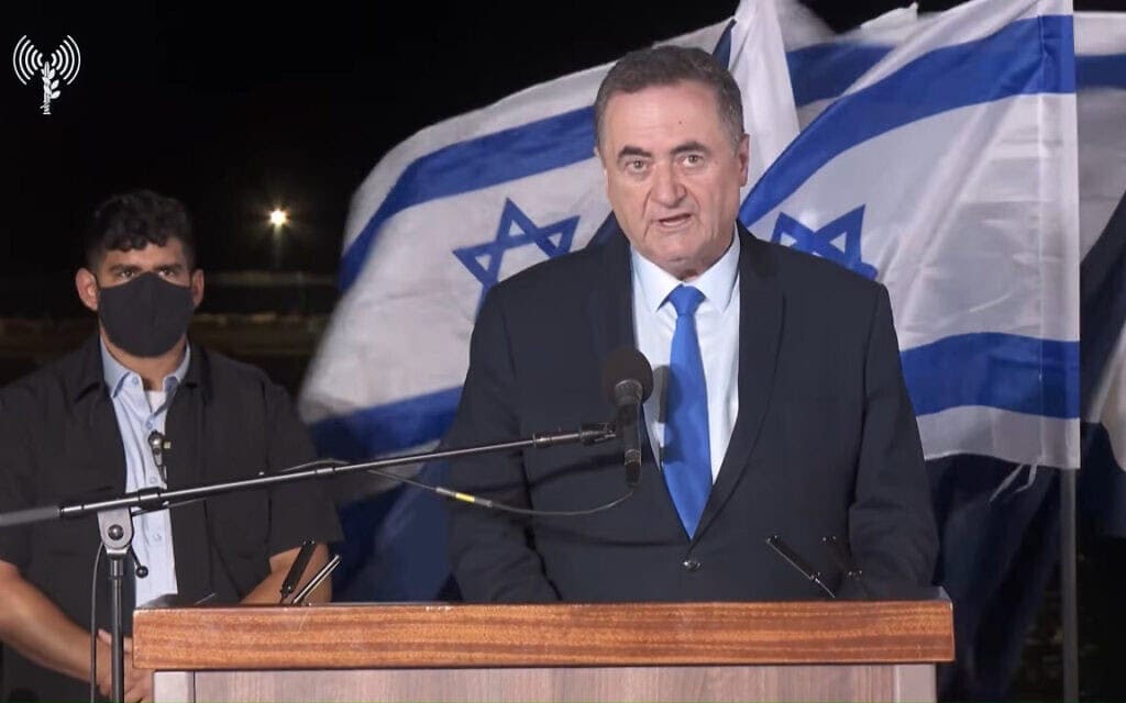 שר הביטחון ישראל כ"ץ בטקס קבלת הצוללת דרקון. 24 בספטמבר 2026 (צילום: צילום מסך דובר צה"ל) שר הביטחון ישראל כ"ץ בטקס קבלת הצוללת דרקון. 24 בספטמבר 2026 (צילום: צילום מסך דובר צה"ל)