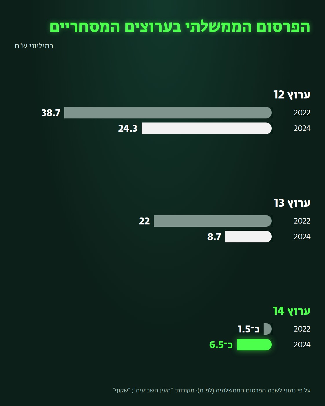 הפרסום הממשלתי בערוצים המסחריים